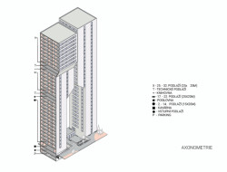 Návrh studentského bydlení v Holešovicích, schéma, Matěj Střecha.