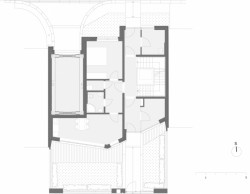 Bytový dům Mydlářka, půdorys 1NP, Doležel Architekti