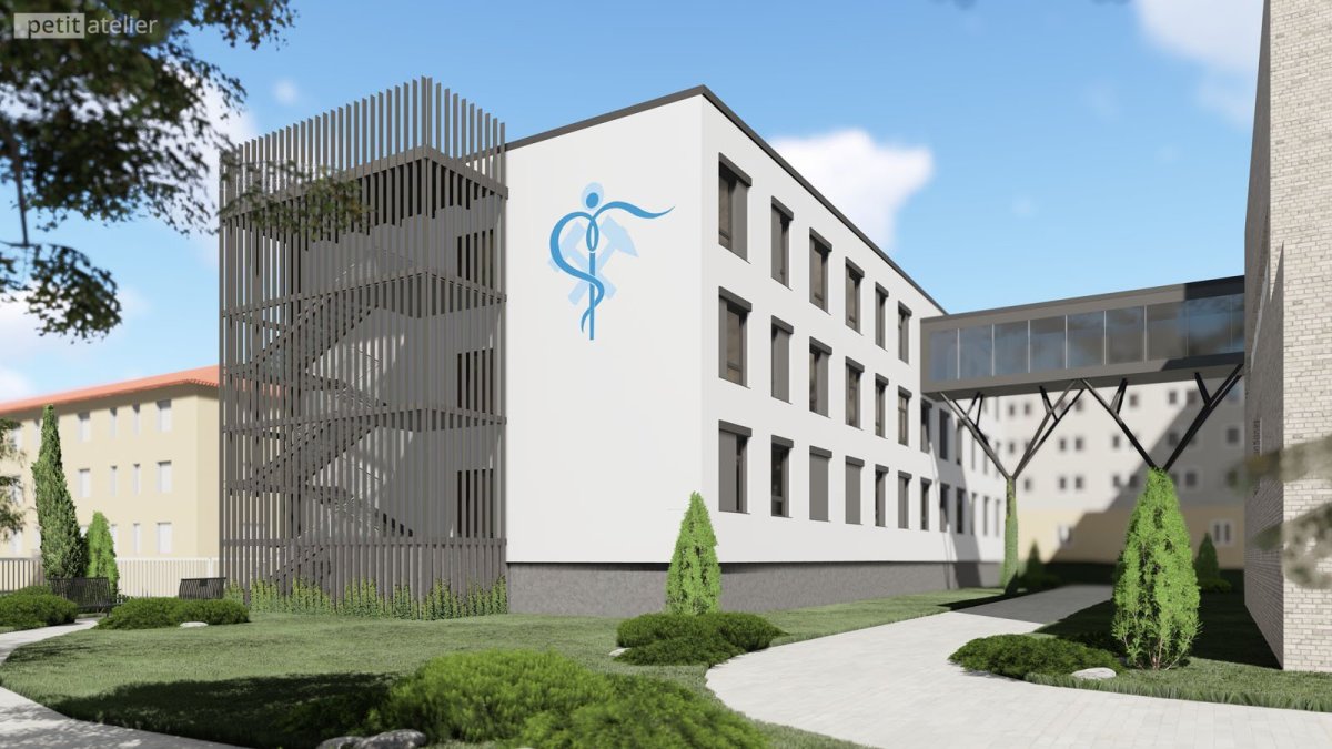 Přístavba Karvinské hornické nemocnice - vizualizace