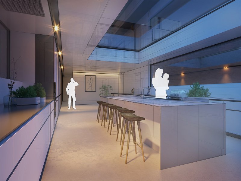V-Ray - Vizualizace interiéru v noci