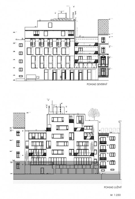 Polyfunkčná budova Konventná, Architekti A B.K.P.Š., řez