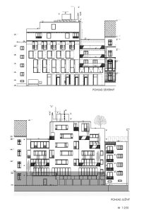 Polyfunkčná budova Konventná, Architekti A B.K.P.Š., řez