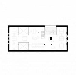 Rekonstrukce firemního sídla mmcité+ v Polsku, Kamil Mrva Architects, půdorys 2NP