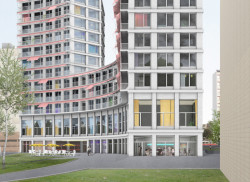 Vizualizace, Koláž - Nový Eden - Dům Prahy 10, Praha (Vojtěch Tecl, Adam Šustek + amulet.team - Petr Bureš a Jan Skoček) - soutež 2022 - 3. místo