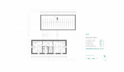 Usedlost na Vysočině, 3K Architects / Roman Kučírek, Jan Komárek, půdorys 2NP