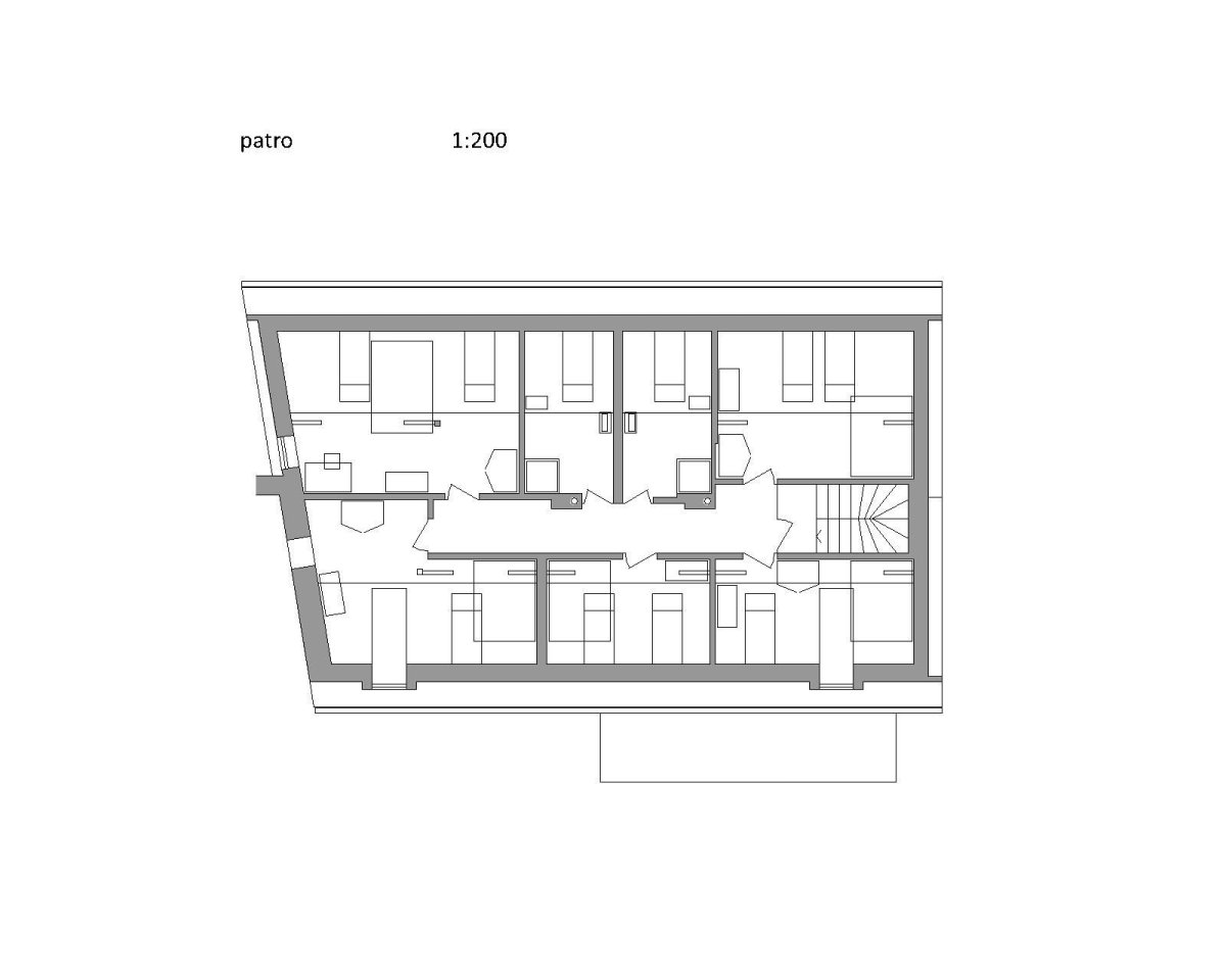 Usedlost v Jižních Čechách, NEW HOW architekti, půdorys 1NP