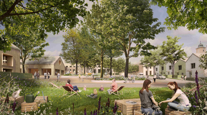 Centrum ostravské Staré Bělé se promění podle návrhu studia UNIT architekti.