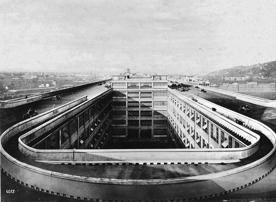 Historická fotografie testovací dráhy