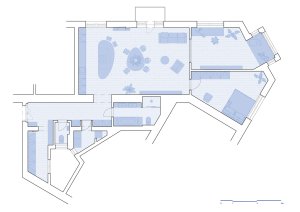 Byt v Praze-Vinohradech, Archistroj a Atelier HORIZONT: Půdorys