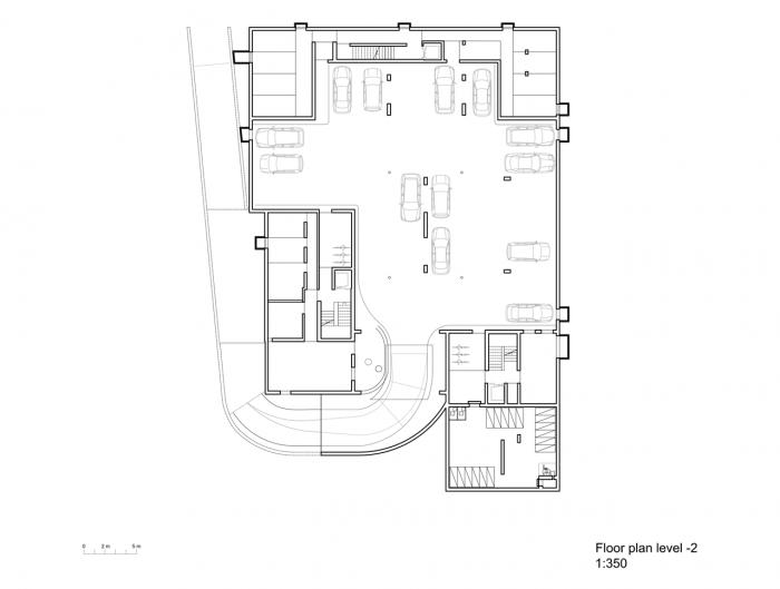 Buzzi Studio di Architettura, Cà Bugnada, půdorys 2. PP – foto