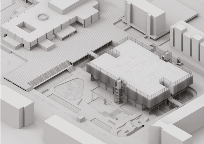 Vítězná práce Přehlídky diplomových prací ČKA, projekt OKDR 2.0 Igora Machaty z UMPRUM, situace