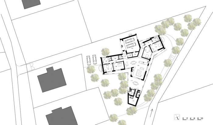 PROJEKTSTUDIO EUCZ, Rodinný dům Frýdlant nad Ostravicí, situace – foto