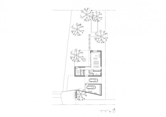 Rodinný dům Řeporyje, půdorys 1NP, FAM Architekti