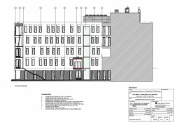 Novostavba II. Interní kliniky a geriatri v Olomouci, jižní řezopohled atriem, Adam Rujbr Architects