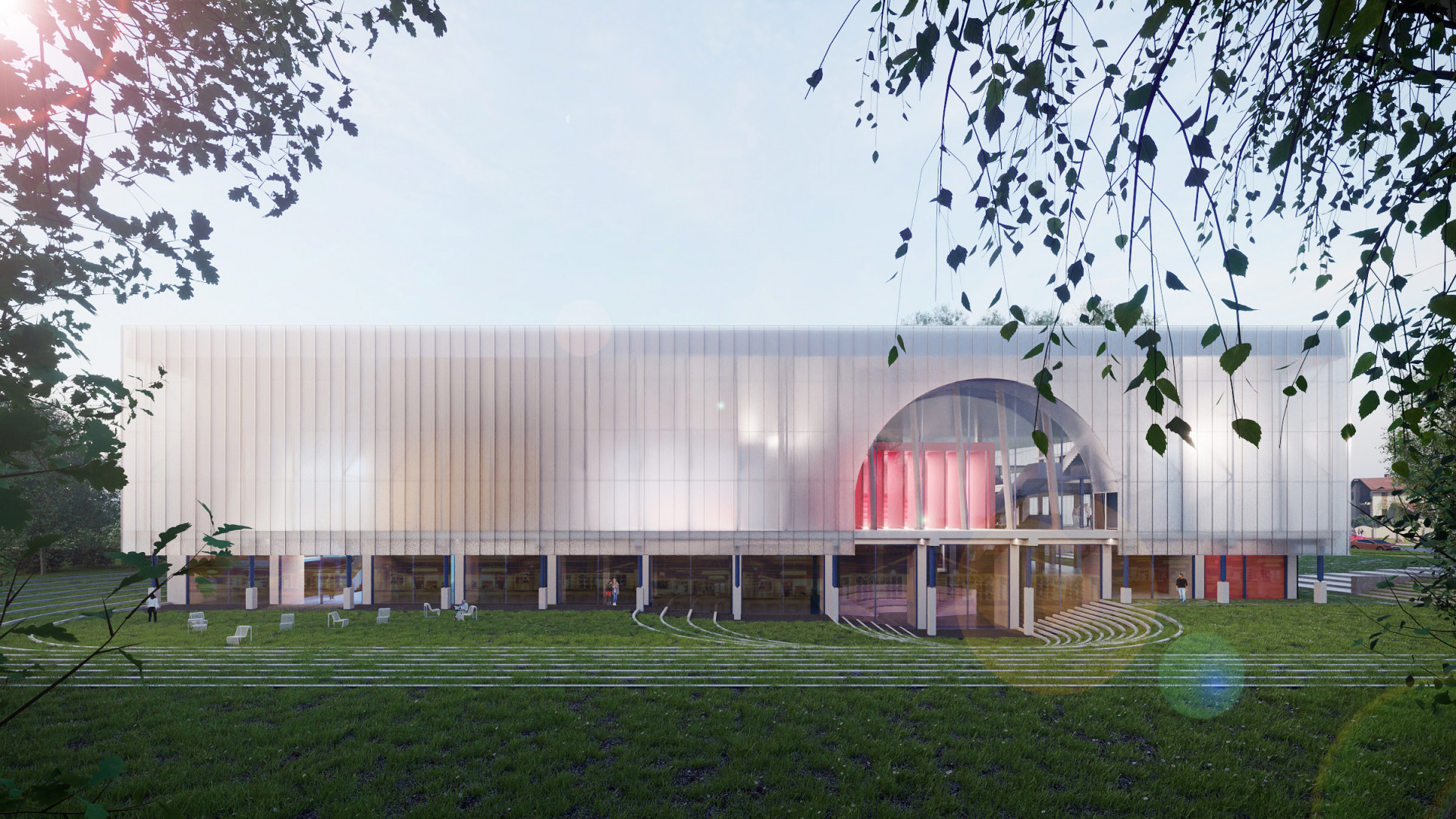 Návrh na revitalizaci městských lázní v Chomutově, VRTIŠKA &amp; ŽÁK. Zdroj: VRTIŠKA &amp; ŽÁK