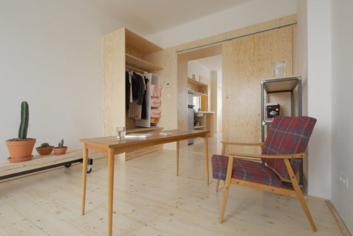 ArchitectureMADE, rekonstrukce plzeňského 1+1, interiér