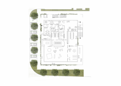 SLLA, Komunitní centrum Máj, půdorys 1. NP – foto