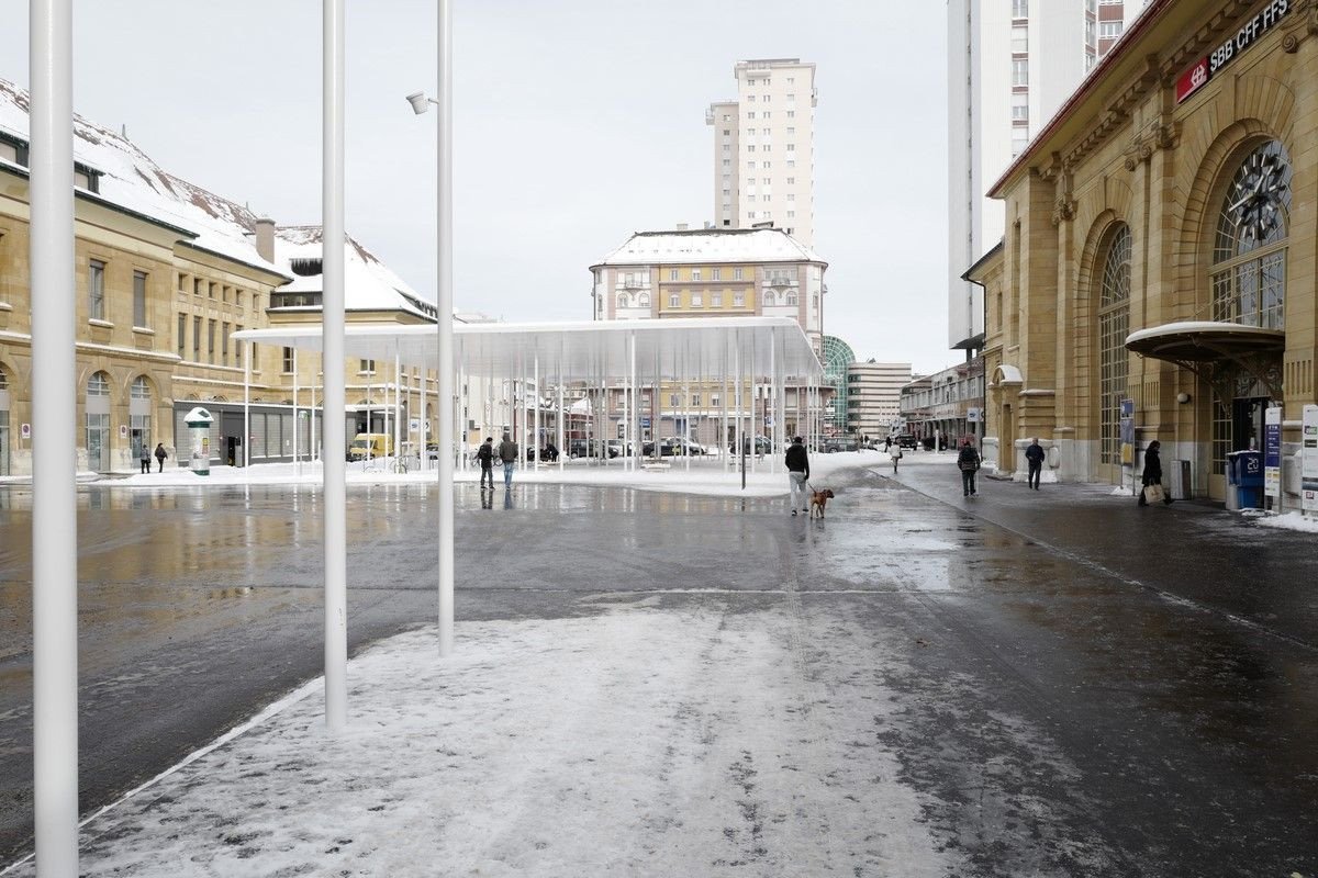 Autobudové nádraží  La Chaux-de-Fonds, frundgallina architectes fas sia, Foto