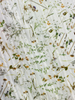 Detail autorského linolea (Domov pro seniory; David Kraus)