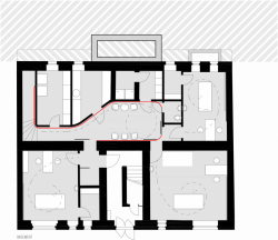 ov-a, Fyzioterapeutická klinika Hometherapy, půdorys 1. PP - foto