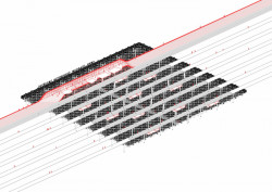 Ústřední autobusové nádraží Zvonařka, axonometrie, Chybik + Kristof