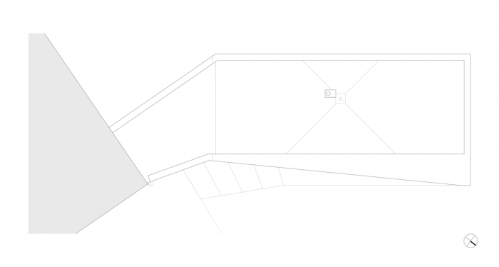 3+1 architekti, Přístavba rodinného domu v Bořislavi, půdorys střechy – foto