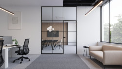 Skleněná příčka LOFTY od společnosti SAPELI