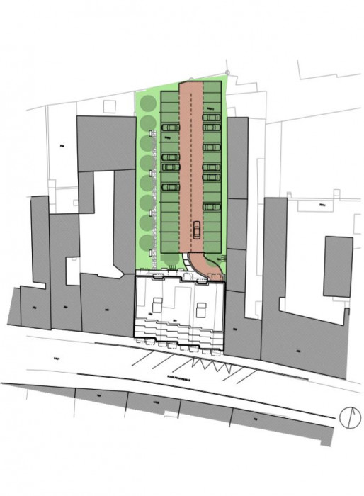 Bytový dům Domino,situace,  Atelier RAW