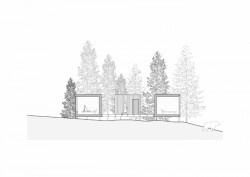 Sheltre pre hotel Bjornson, Ark-shelter / Michiel De Backer, Viktor Mikovčák, Martin Mikovčák, řez spar