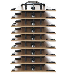 Jeho stohovatelnost je velkou výhodou pro  často se měnící prostory.