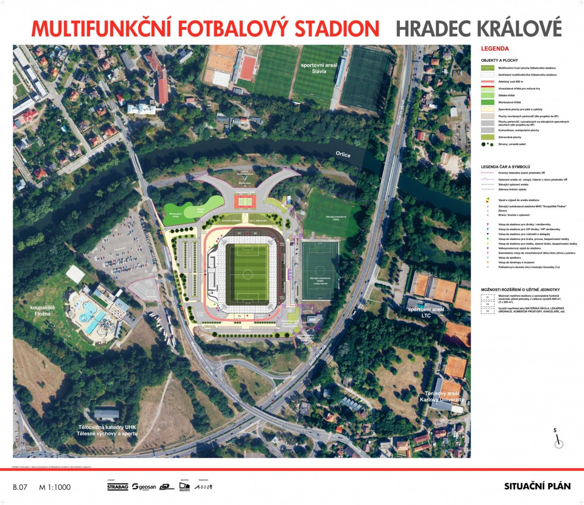 Situační plán stadionu