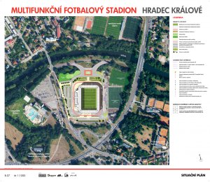 Situační plán stadionu