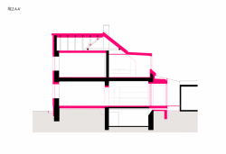 ARCHANTI, Rekonstrukce rodinného domu v Brně, řez příčný A-A' – foto