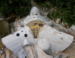 Tropický pavilon v ZOO Jihlava, postup výstavby bednění a betonáže – foto