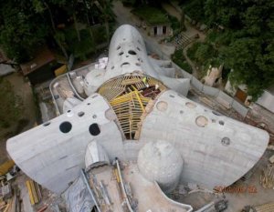 Tropický pavilon v ZOO Jihlava, postup výstavby bednění a betonáže – foto