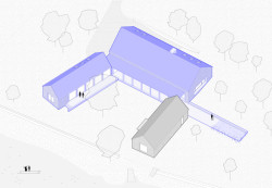 Axonometrie (Usedlost na Slapech, edit! architects)