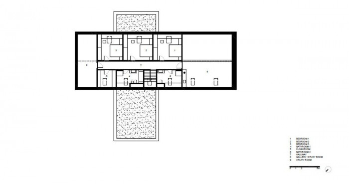 Engel House, půdorys, Vít Máslo, David R. Chisholm, CMC architects