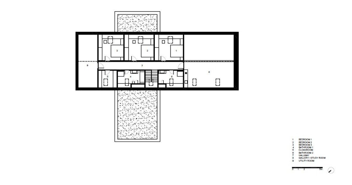 Engel House, půdorys, Vít Máslo, David R. Chisholm, CMC architects