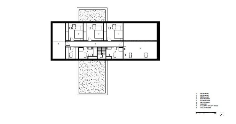 Engel House, půdorys, Vít Máslo, David R. Chisholm, CMC architects