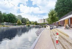 Vítězný návrh soutěže na revitalizaci nábřeží řeky Svratky, Ivan Ruller.