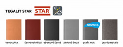 Matné střešní tašky Tegalit STAR, ilustrační grafika.
