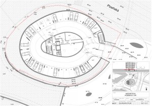 Administrativní budova Green Point, AHK Architeti. PŮDORYS 1.P.P.