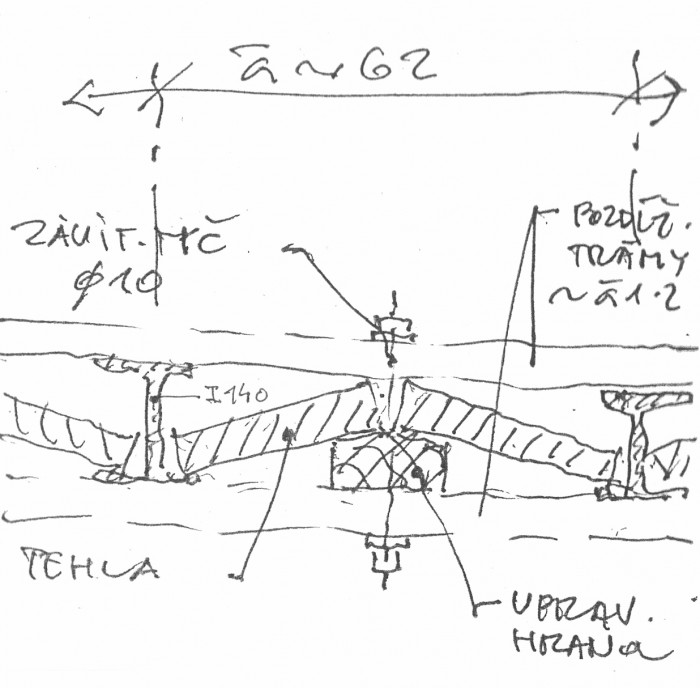 Přístavba domu v areálu bývalé cihleny v Čachticích, skica, Architekti A B.K.P.Š.