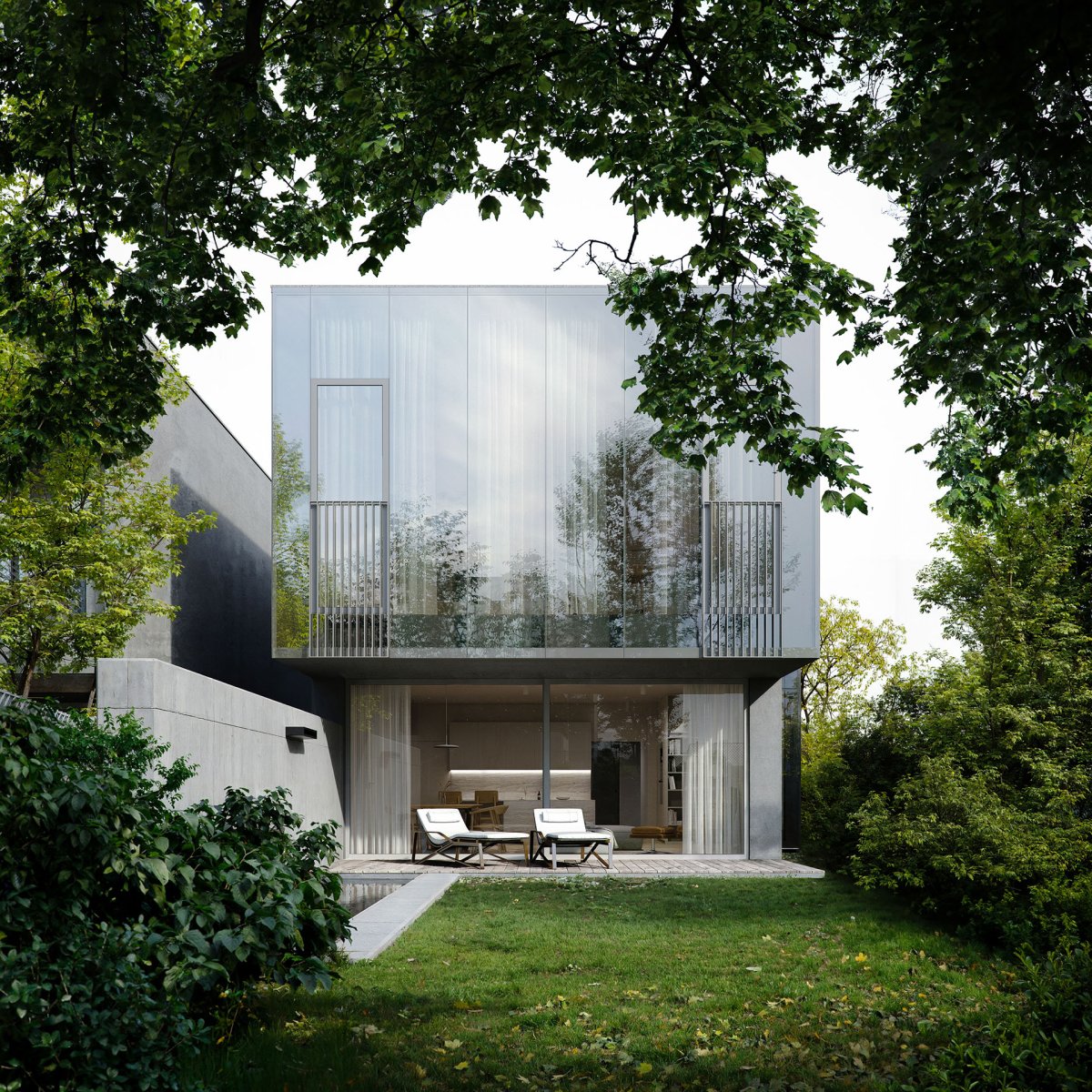 Vila A v souboru Sky City Villas - pohled do zahrady