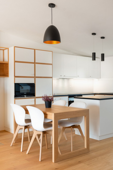 Interiér mezonetového bytu, studio AEIOU