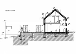 Rodinný dom N v Lietavskej Svinnej - Michal Diviš Architekti, řez