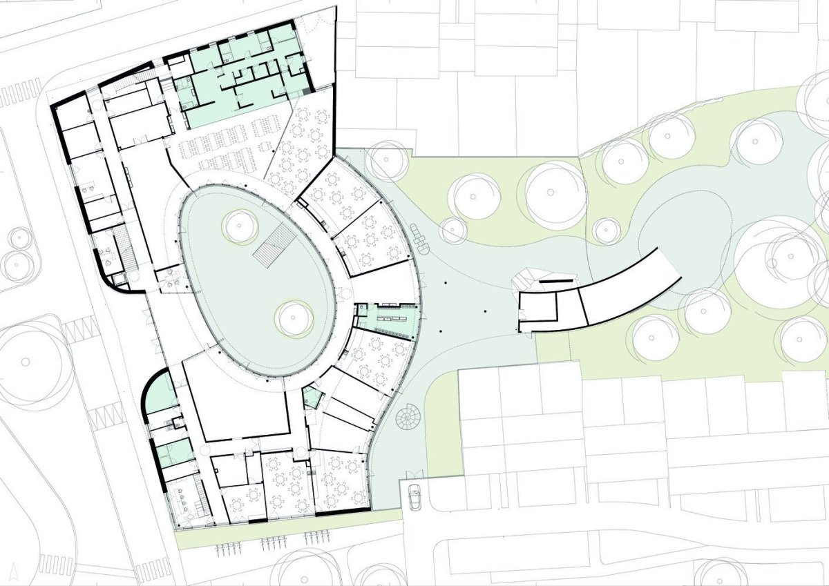 Jean Rostand School, SAM architecture, půdorys 1PP