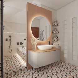 Velkorysá mokrá zóna je nejen praktická, ale přináší mimořádné pohodlí.