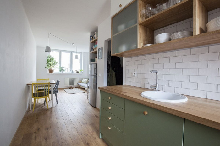 Rekonstrukce bytu v Dejvicích, kuchyně