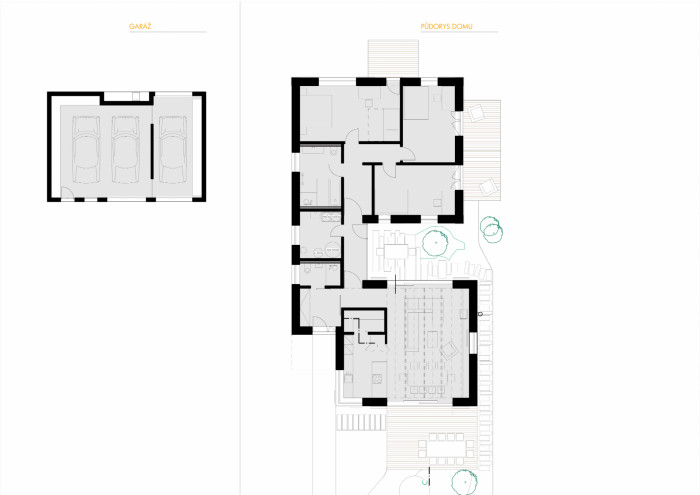 RD Haná, No-a architekti / Vlado Hrivňák, Lenka Grégrová, půdorys